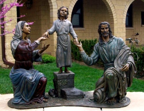Religious Garden Decoration Popular Holy Family Bronze Sculpture