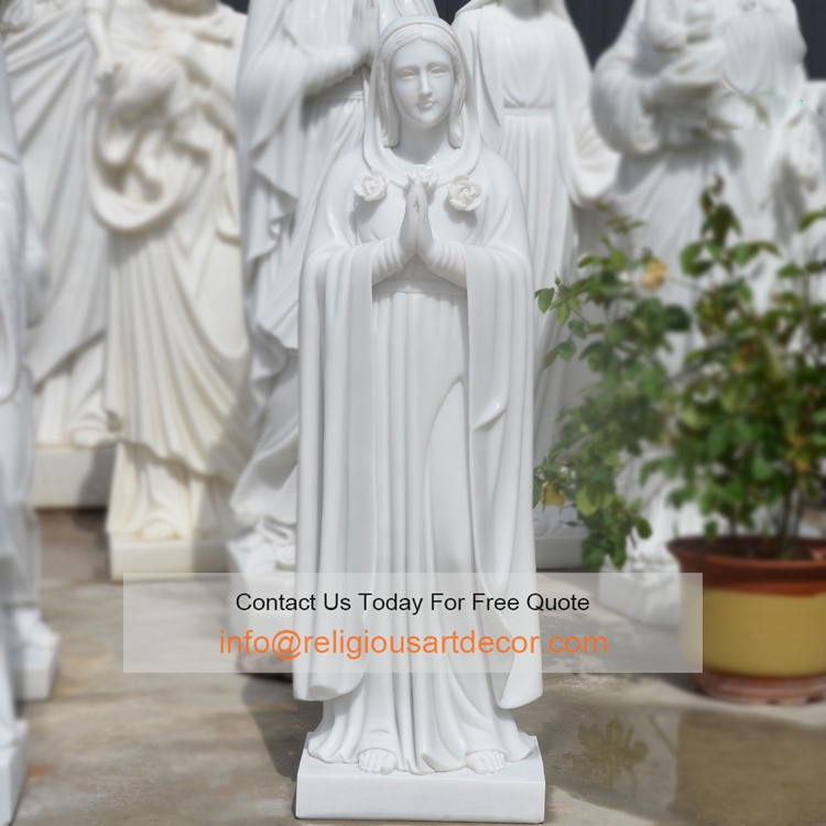 Hand carved mary statue for garden