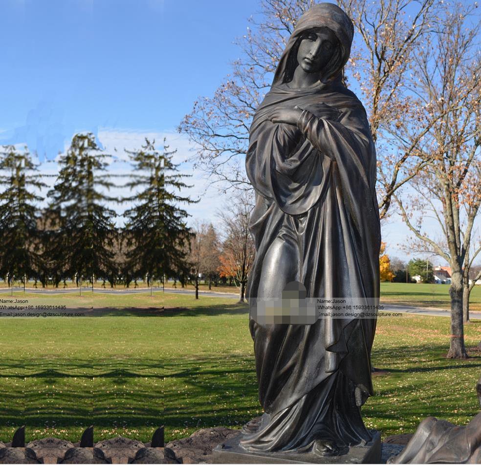 Virgin Mary Metal Sculpture