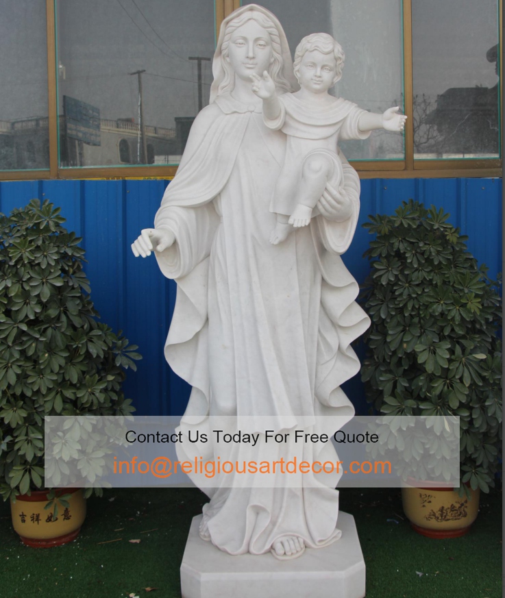 Virgin Mary marble statue