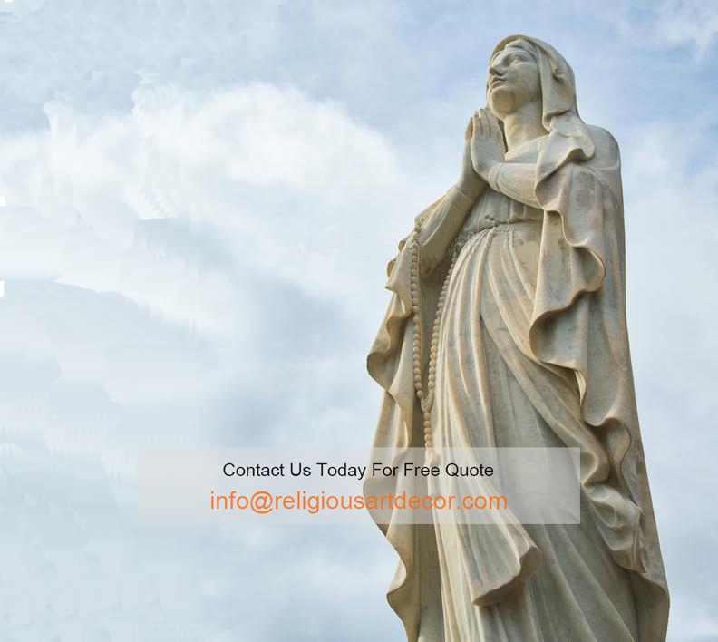 Virgin mary praying statute