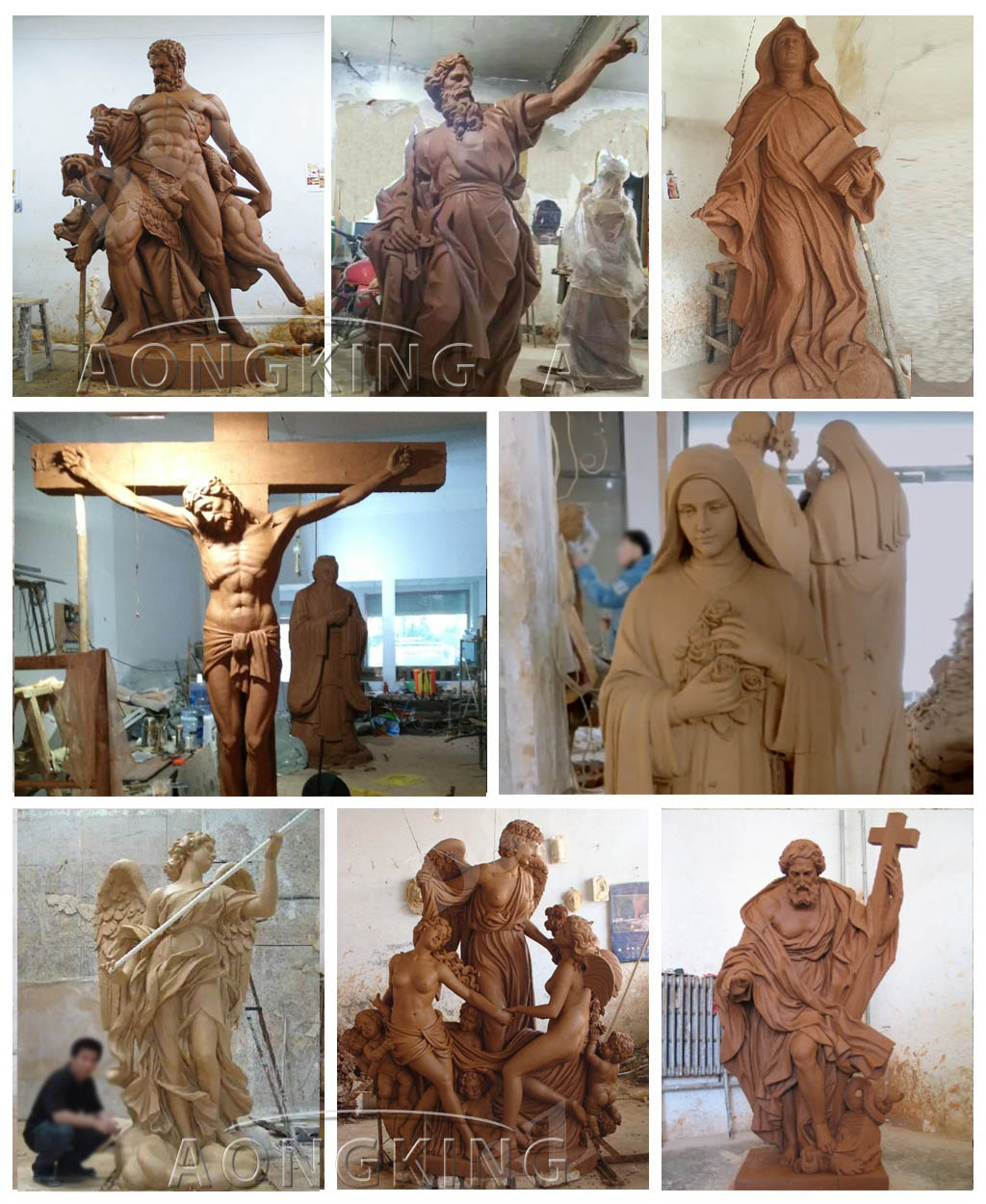 clay of religious art sculptures