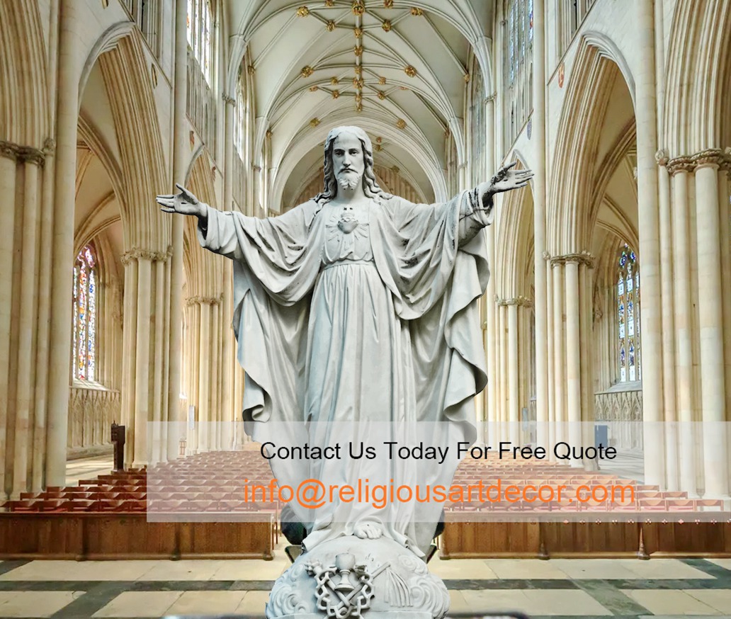Catholic church marble statues