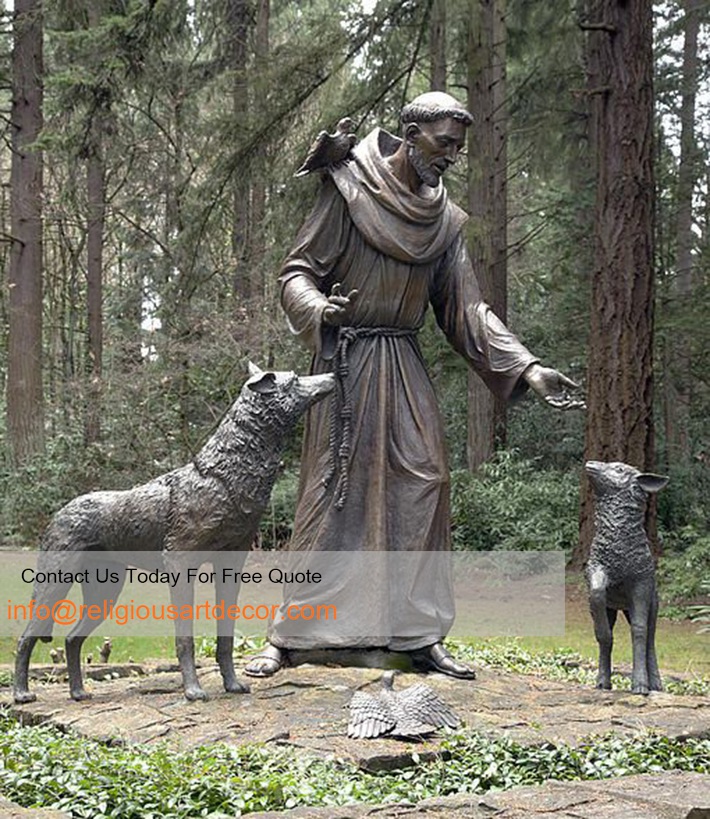 Saint Francis of Assisi with wolf