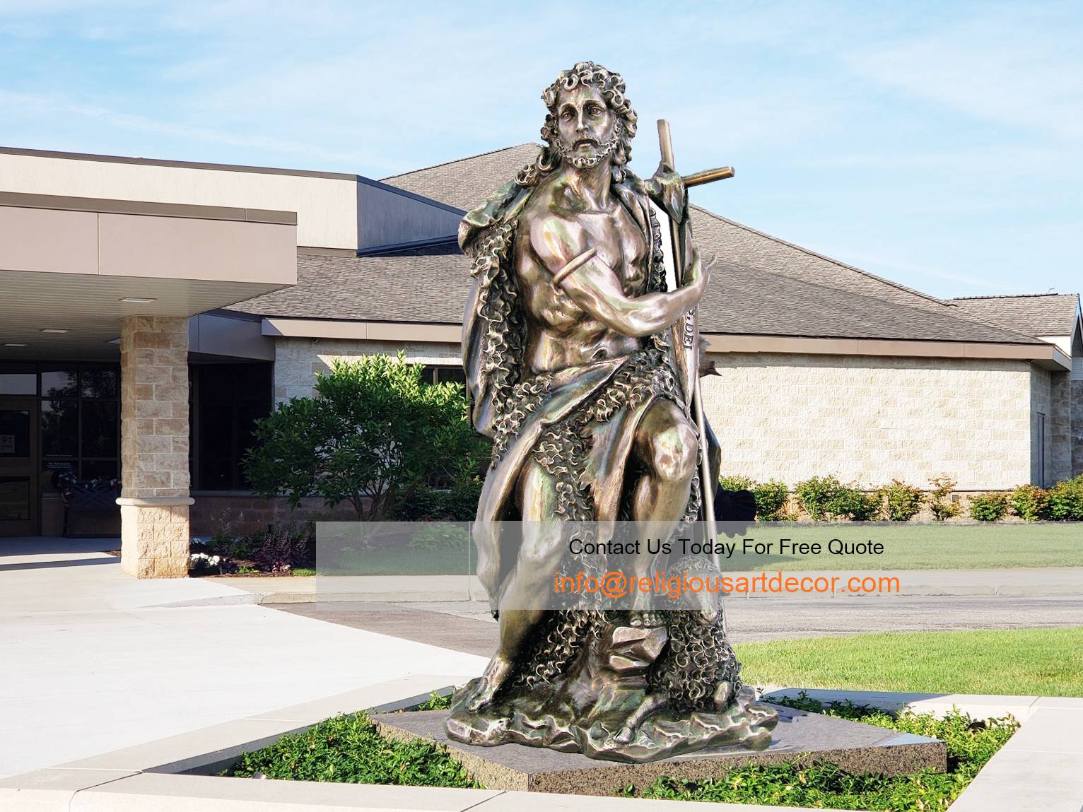 St John The Baptist Statue bronze