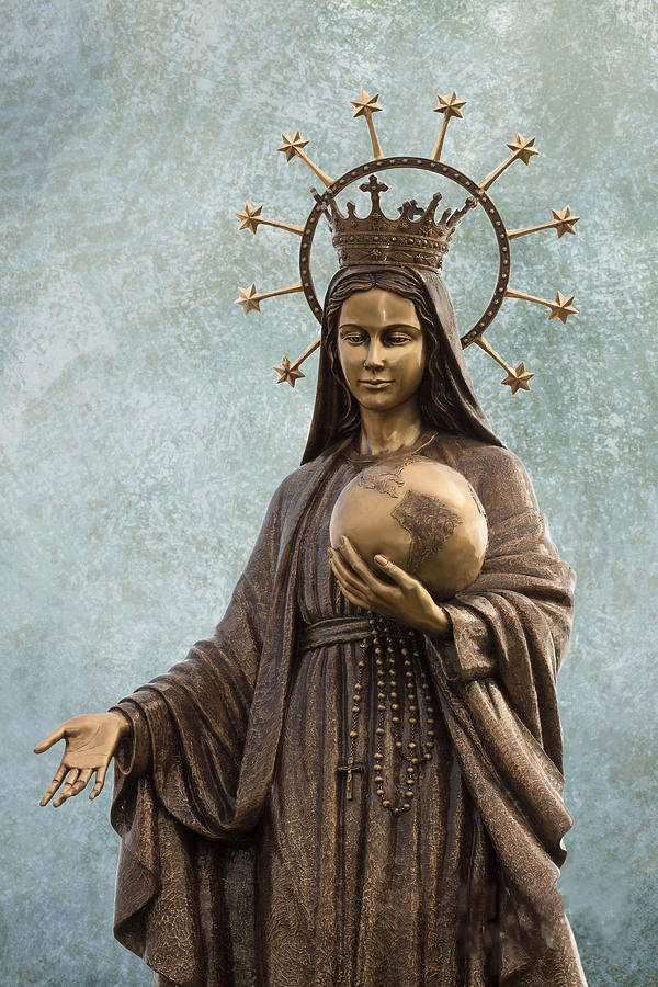 Holy Famous Bronze Outdoor Religious Mary Mother of Jesus Catholic Sculpture