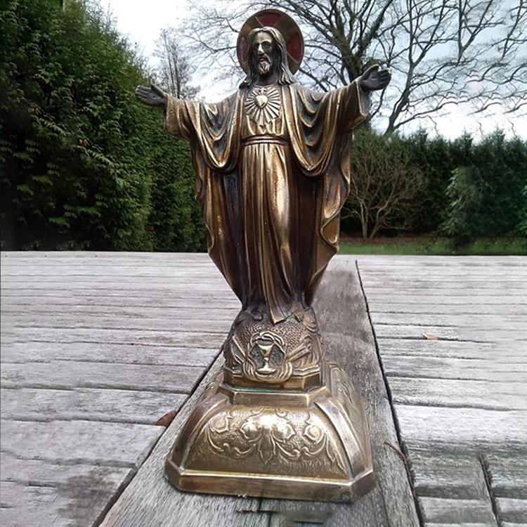 Large Life Size High Quality Bronze Statue of Jesus Said Follow Me