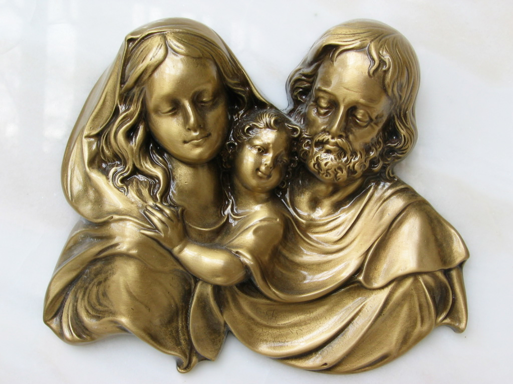 Wall Decoration bust of saint joseph of the holy family bronze statue