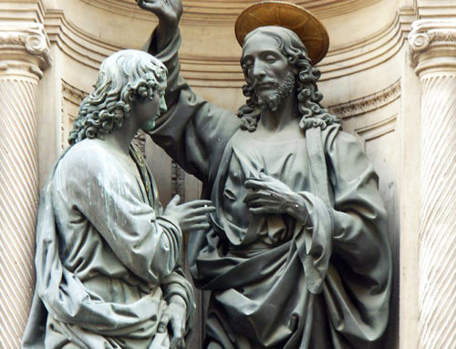 Religious Famous Large Figure Art Christ and St.Thomas