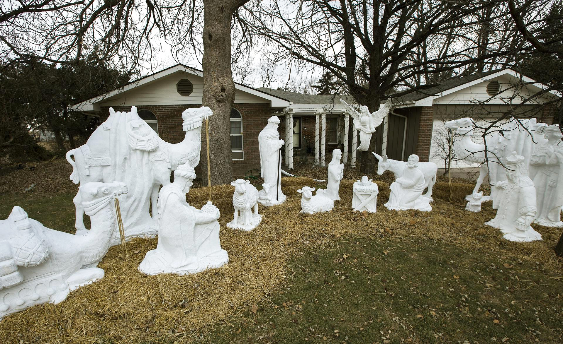 Great Quality Life Size Marble Religious Nativity scene statue