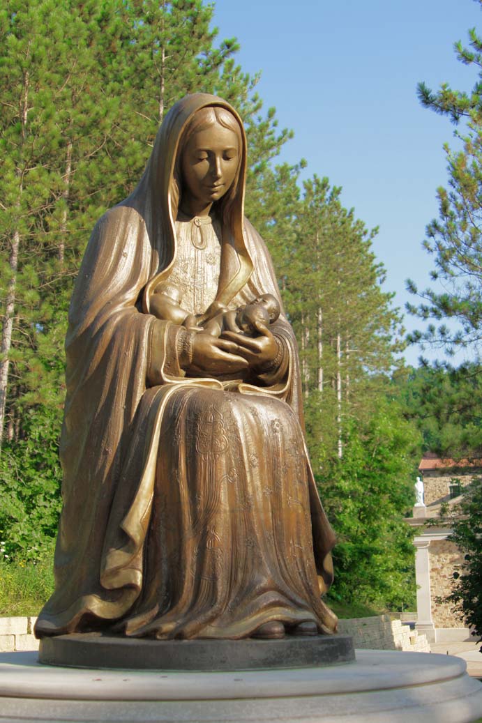 Our Lady bronze statue
