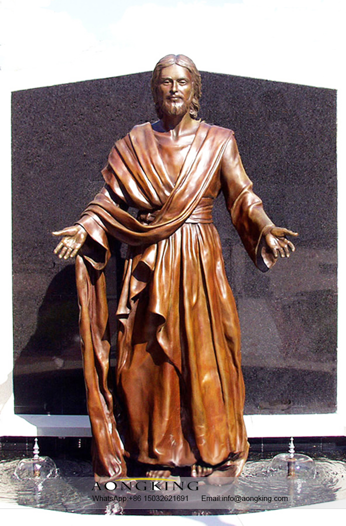 Bronze Risen Christ sculpture