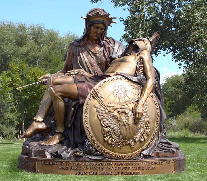 Bronze mother of Jesus sculpture