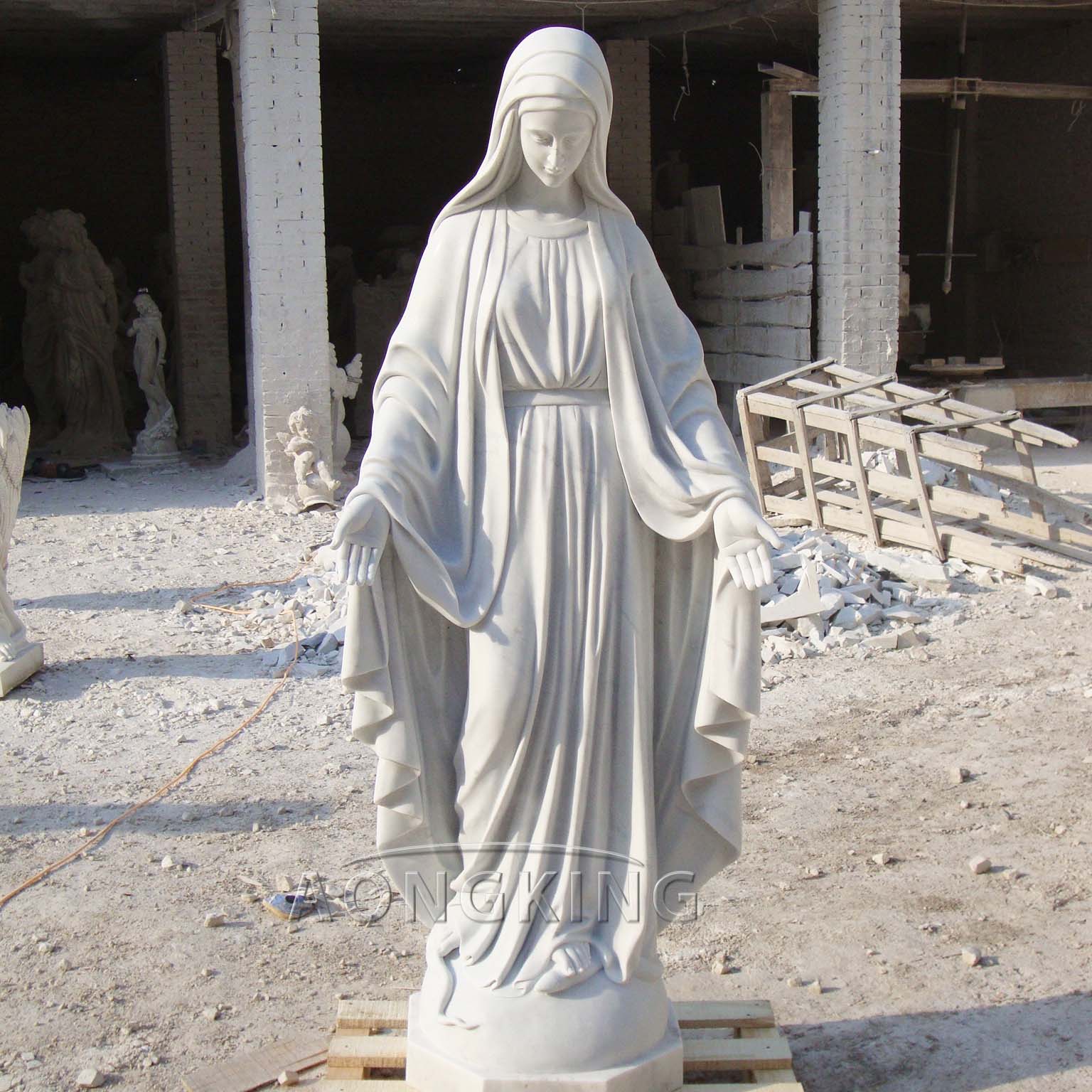 nature marble mary statue