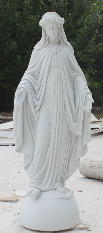 Catholic Figure Our lady Of Grace Marble Sculpture