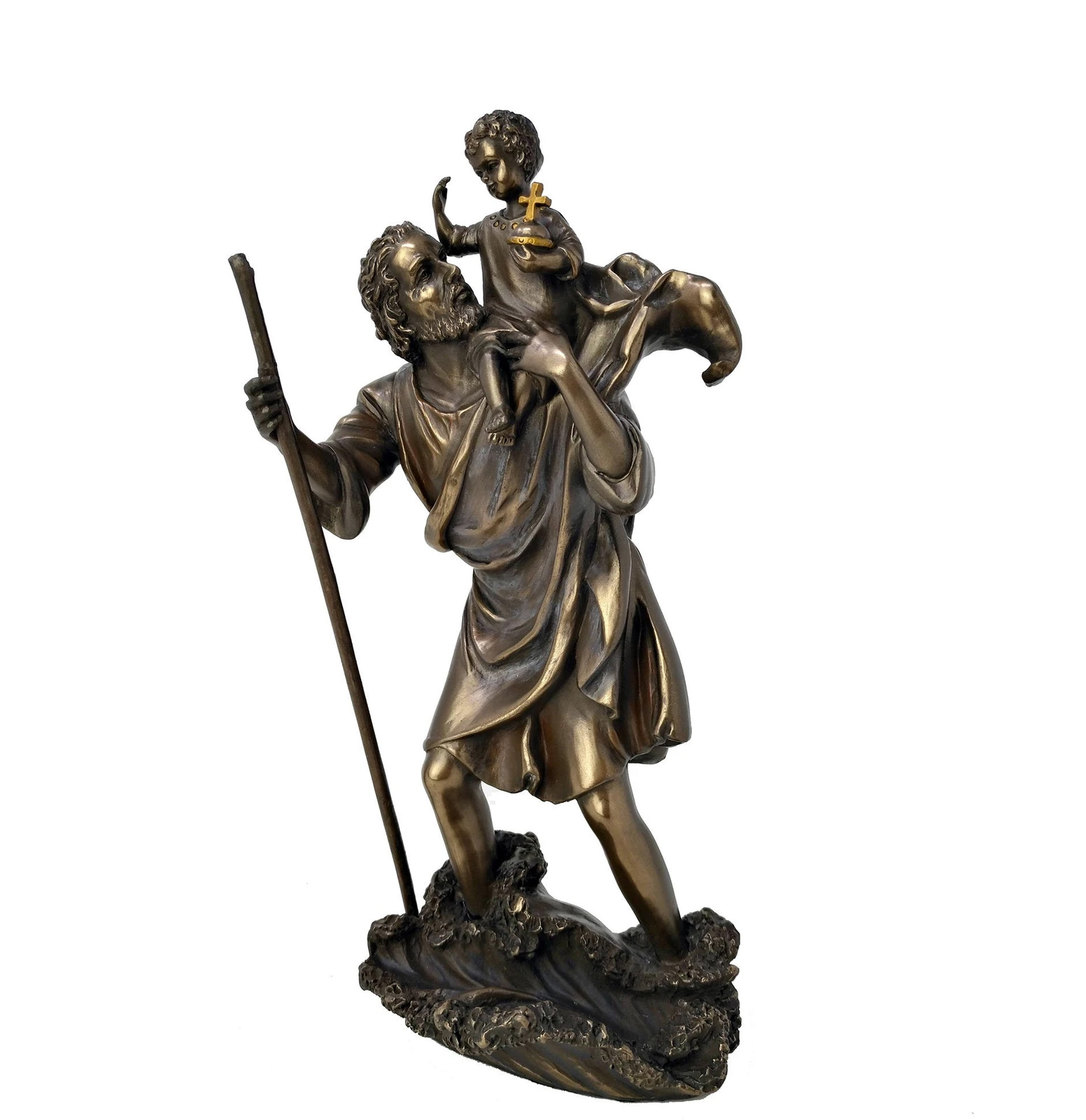 Bronze Famous St Christopher Art Decor Sculpture