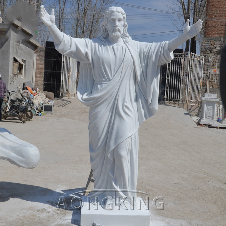 white marble jesus statue