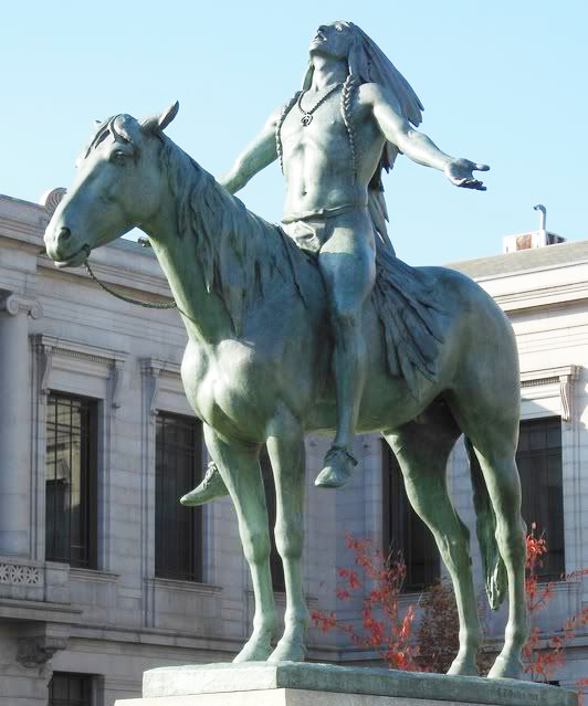 Famous Large Bronze Religion Figure Riding on Horse Sculpture