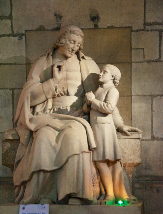 Catholic Saint John Baptist de La Salle Marble Statue
