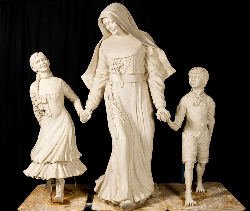 Famous St Mary MacKillop &Children Marble Statue
