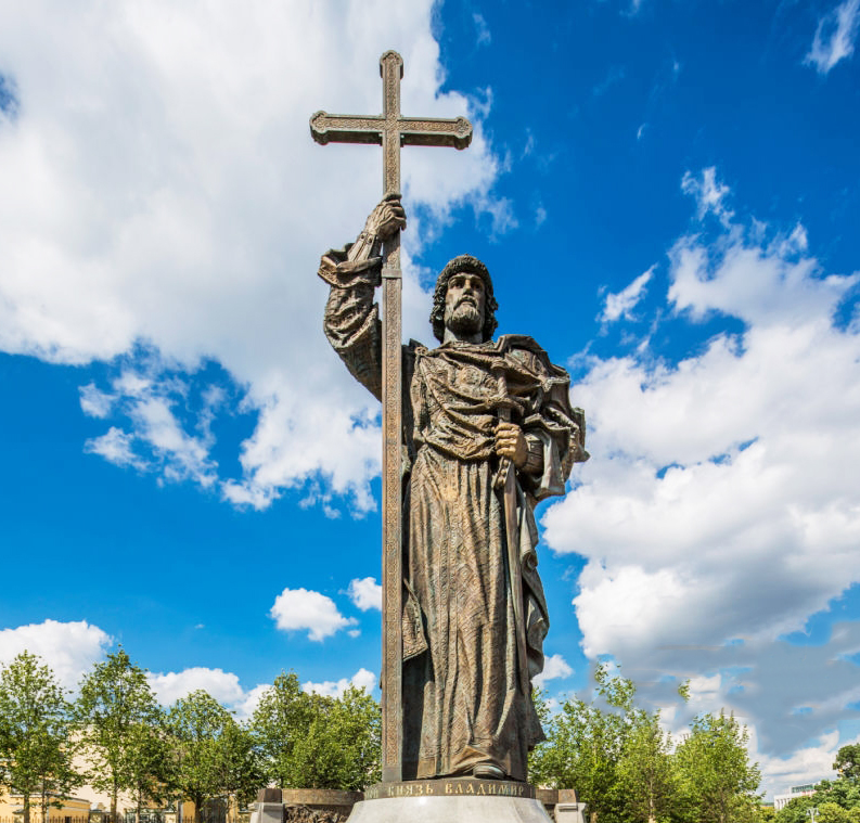 Figure Orthodox Religion the Statue of Prince Vladimir the Great