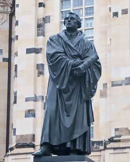 Bronze Figure Protestant Religion Figure Statue of Martin Luther