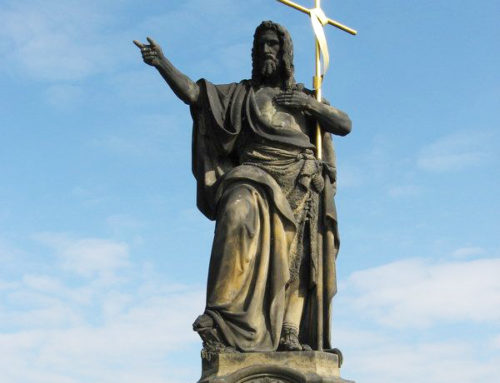 Religious Saint John the Baptist Bronze Statue