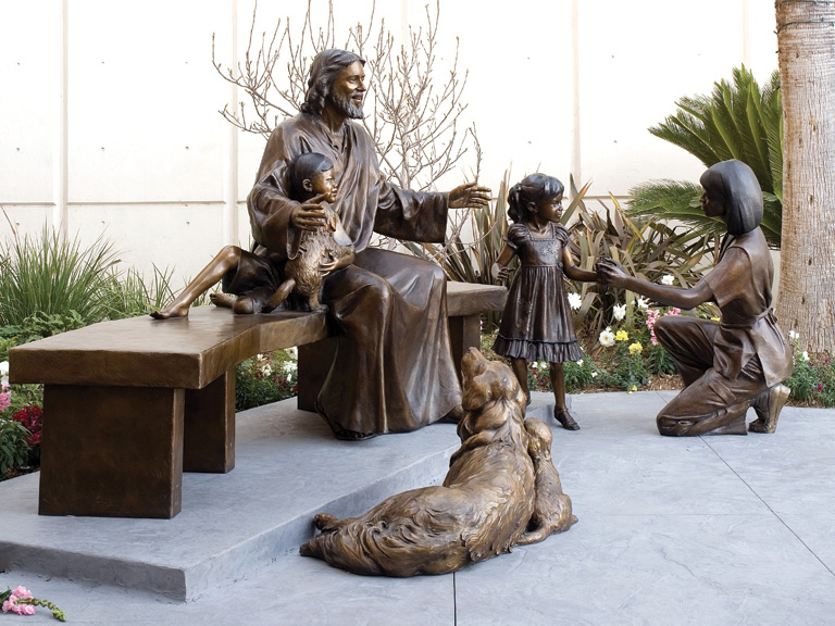 Large bronze religious theme Jesus and Child Bronze sculpture