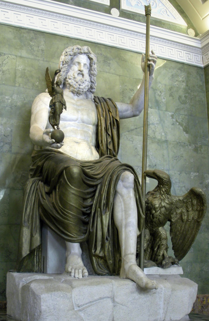 Greek mythology character Zeus Marble Sculpture