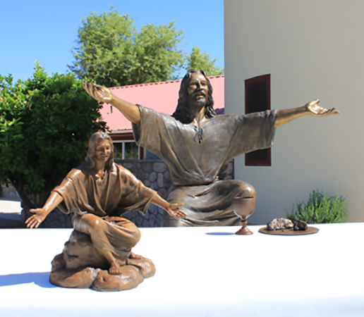 Life size Jesus Welcoming Christ bronze statue
