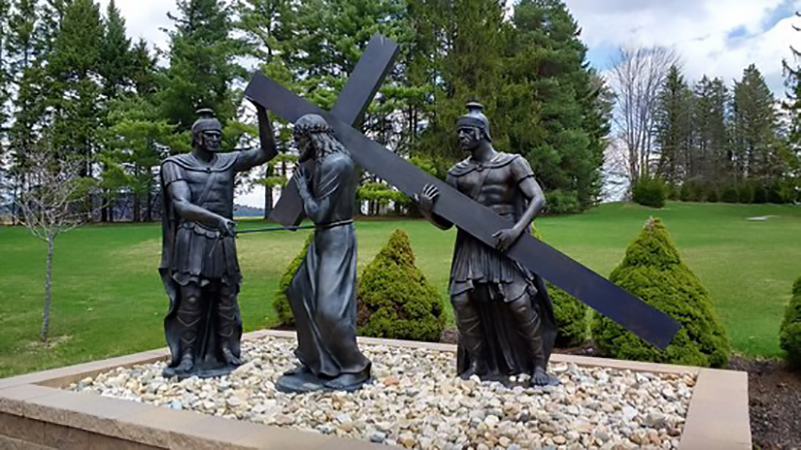 Catholic Figure life sized stations of cross Bronze Statue