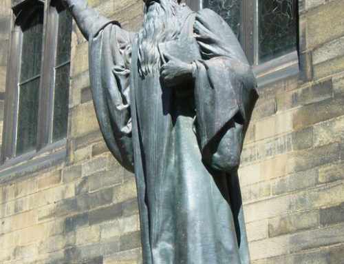 Bronze Figure Mount Calvary Presbyterian Church John Knox Statue