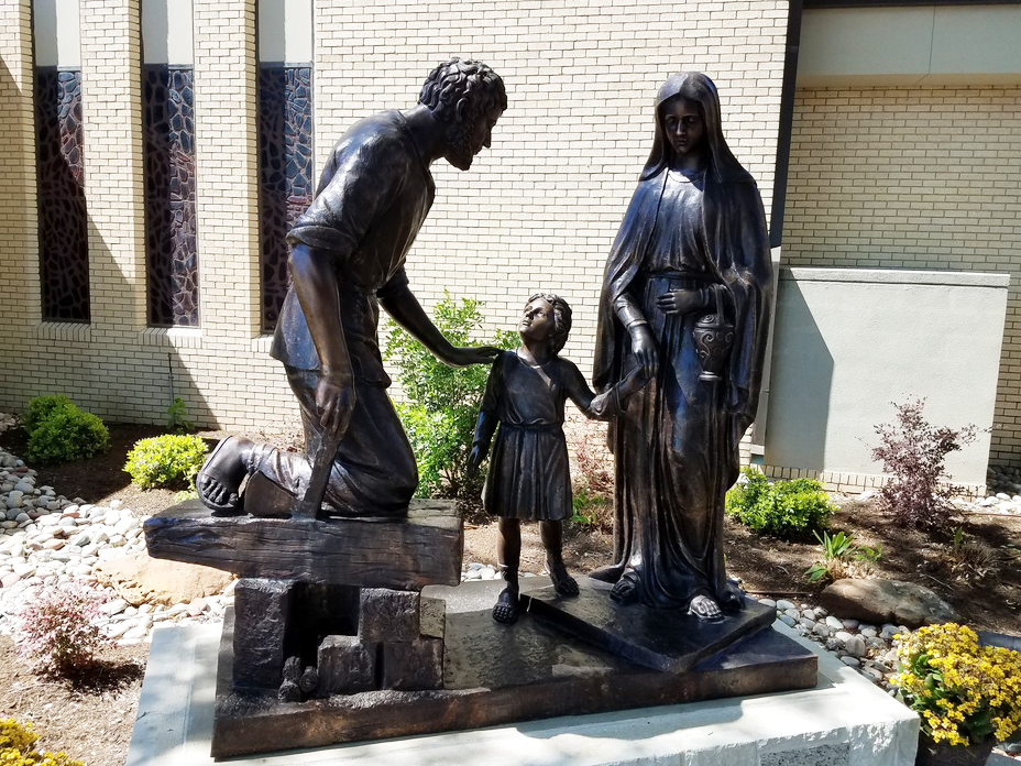 Religious Famous Catholic Statues Holy Family Joseph with Jesus and Mary