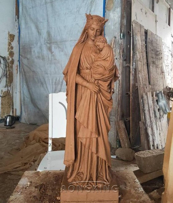 Custom Life Size Famous Religious Figures Bronze Outdoor Clay Statue
