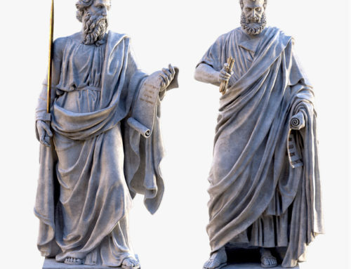 Famous Figure Life Size Garden Statues St. Paul and St. Peter Statue