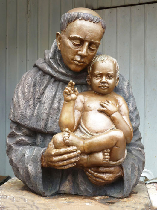 Famous Figure Religious Life Size Bronze St Anthony of Padua