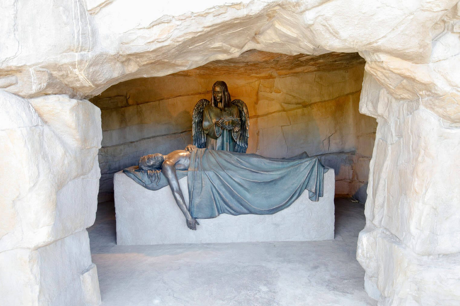Bronze Large Life Size Religious for Sale Jesus' Body is Laid in the Tomb