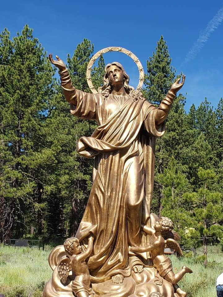 Outdoor Catholic Bronze Religious Statues 15 Feet High Our Lady of Assumption