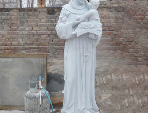 Catholic Saint Anthony Catholic Marble Statue with Infant Jesus