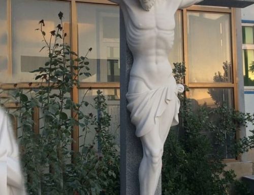 Religious Famous Marble Large Hand-Carved Jesus Dies on Cross