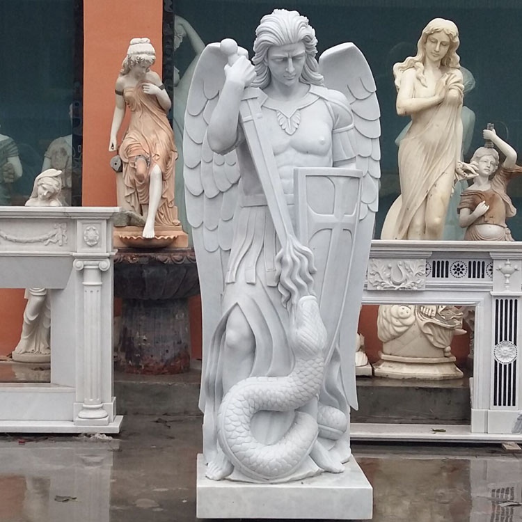 factory custom-made marble st Michael statue