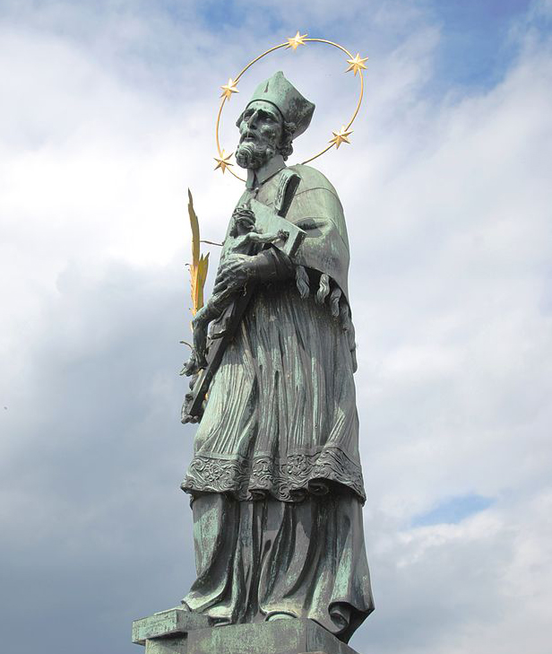 catholic monk statue