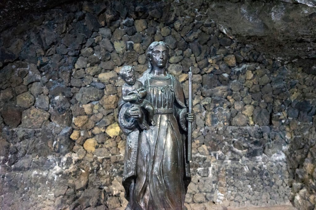 bronze our lady of candelaria statue