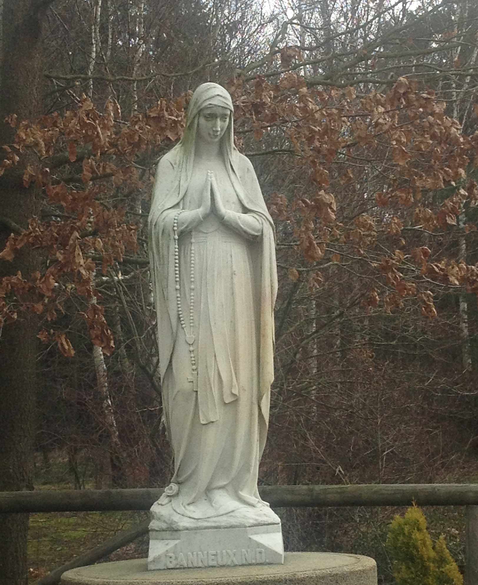 our lady of banneux statue