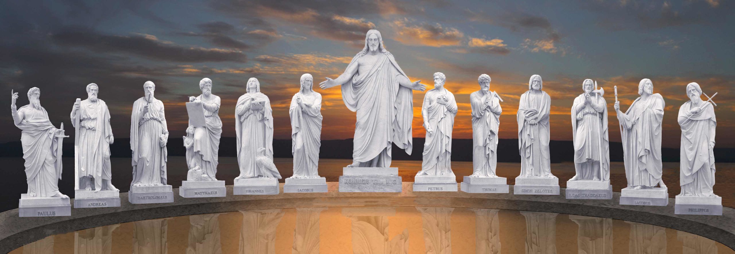 Statue Of Jesus for decor - marble materials the Apostles Of Jesus statue