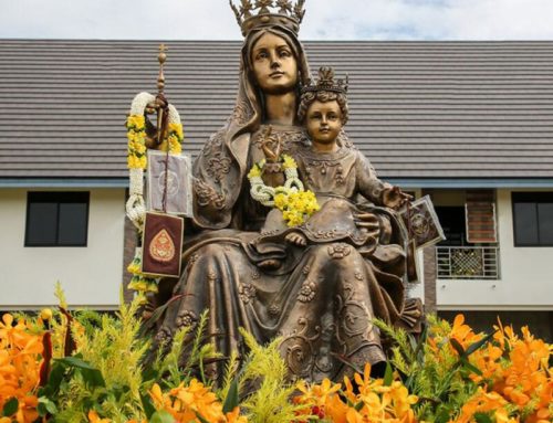 Religious Outdoor Bronze Famous Garden Mary Sculpture