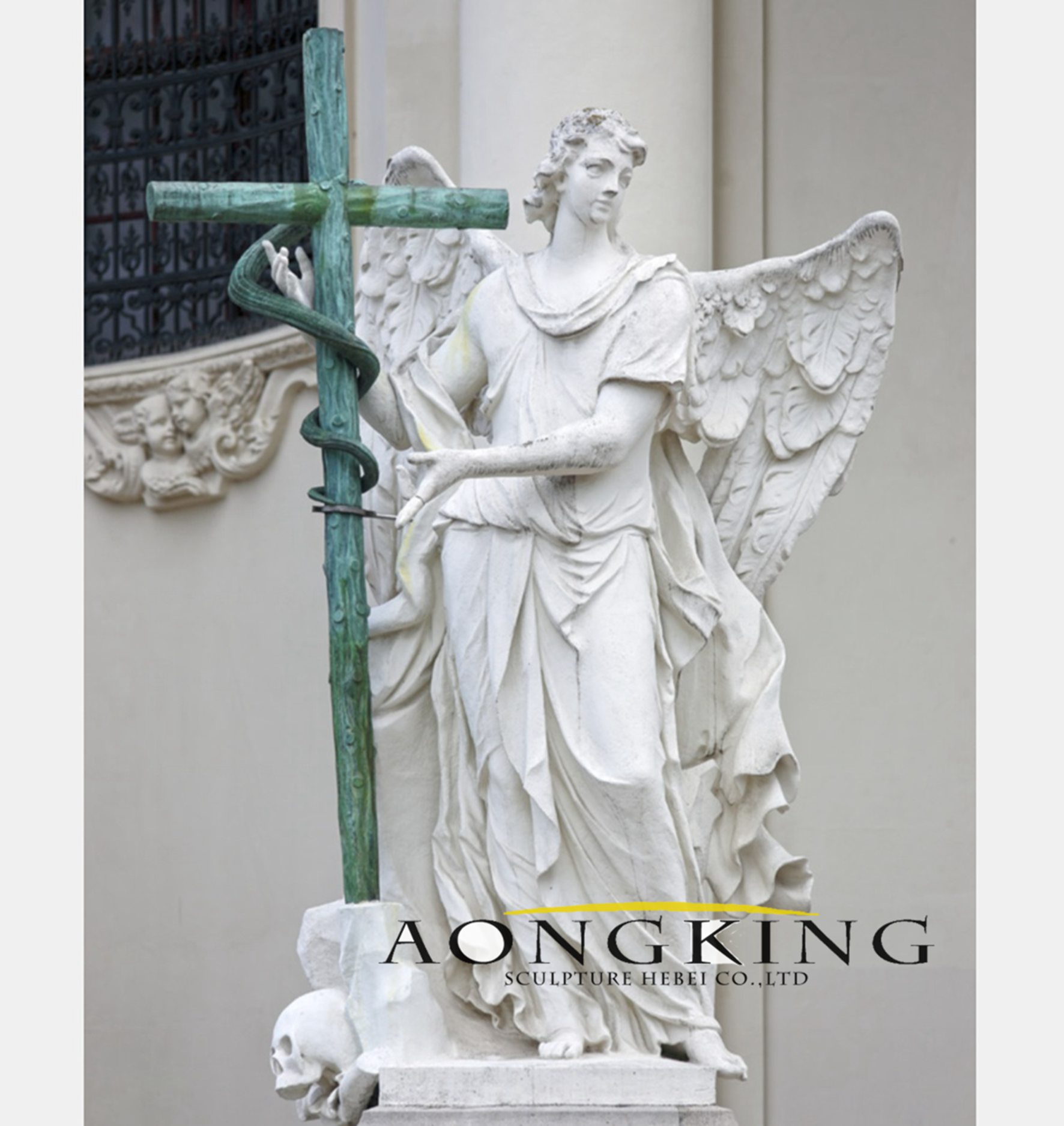 Church angel statue 'old testament'