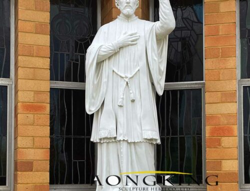 Hot Selling Church Decor in Memory Religious Figure Marble St.Francis Xavier Sculpture