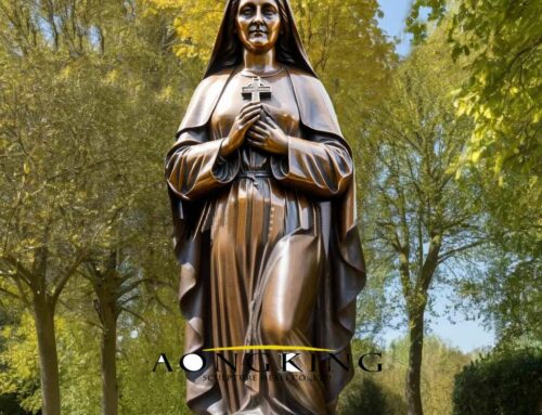 Standing Outdoor Decor Bronze St. Therese of Lisieux Statue