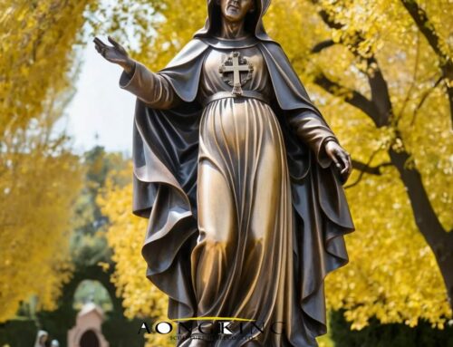 Mystical Marriage Bronze Saint Catherine of Siena Statue